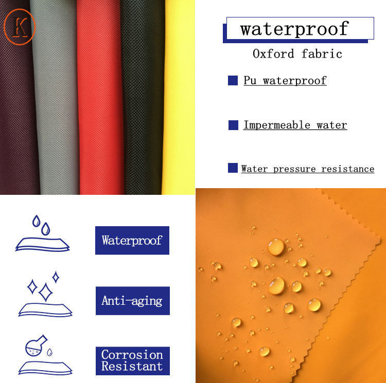 210d Oxford PU waterproof fabric
