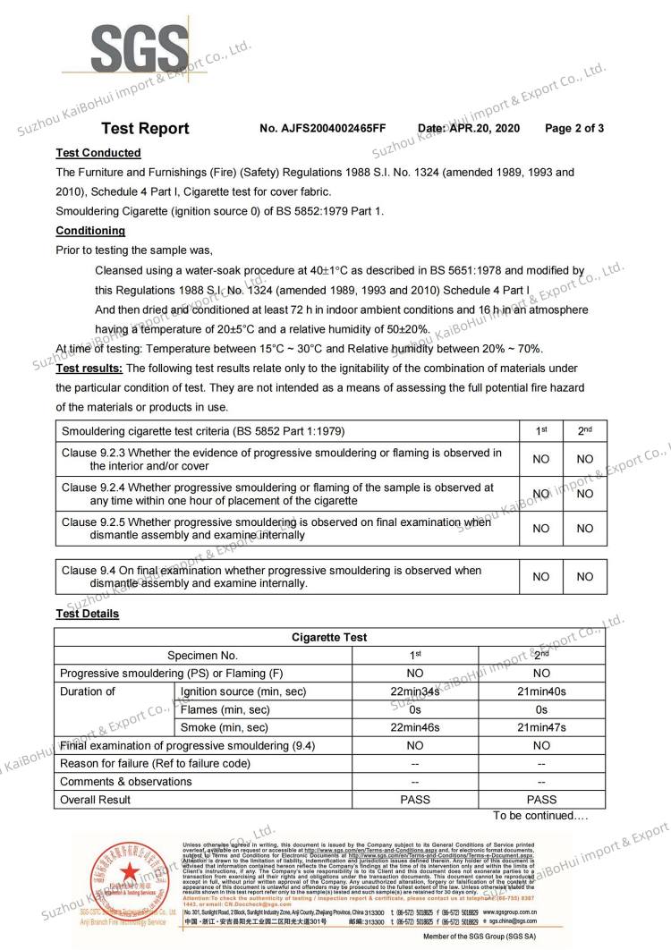 BS 5852 Furniture Testing Standard